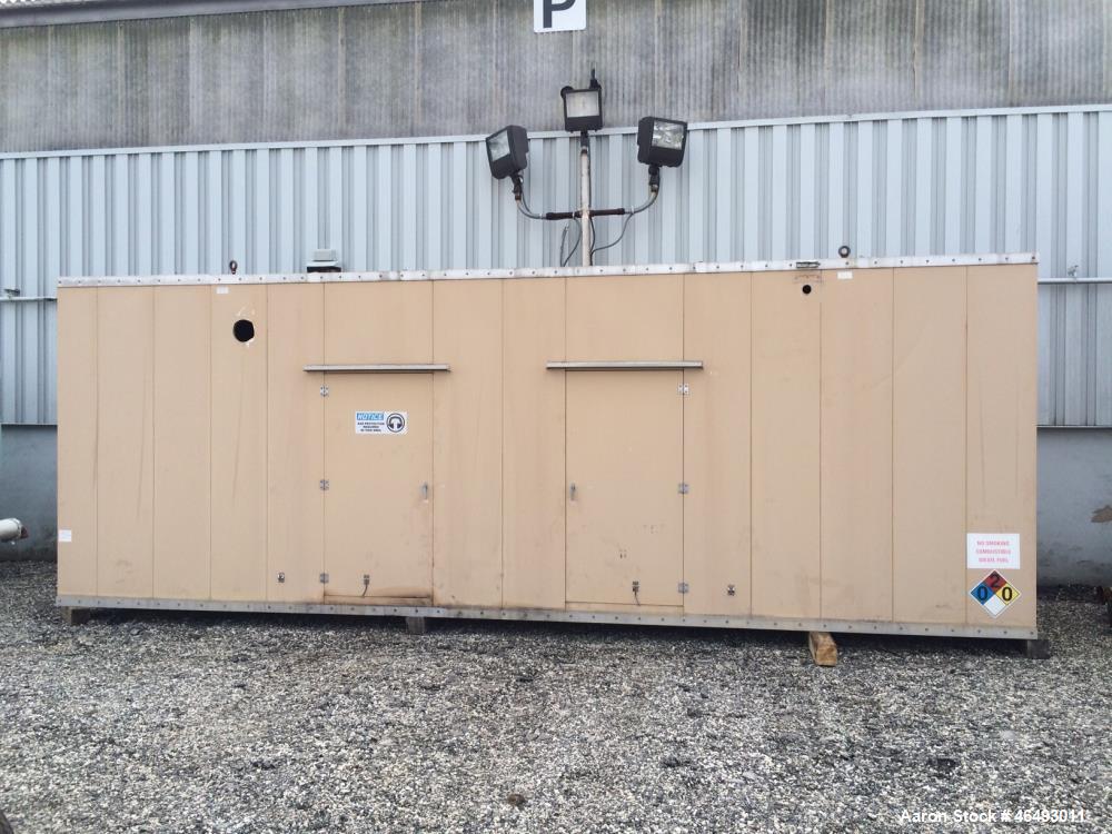 Used Cummins 500 kW generator enclosure and 2000 gallon sub-base fuel tank only from stock number 46493003