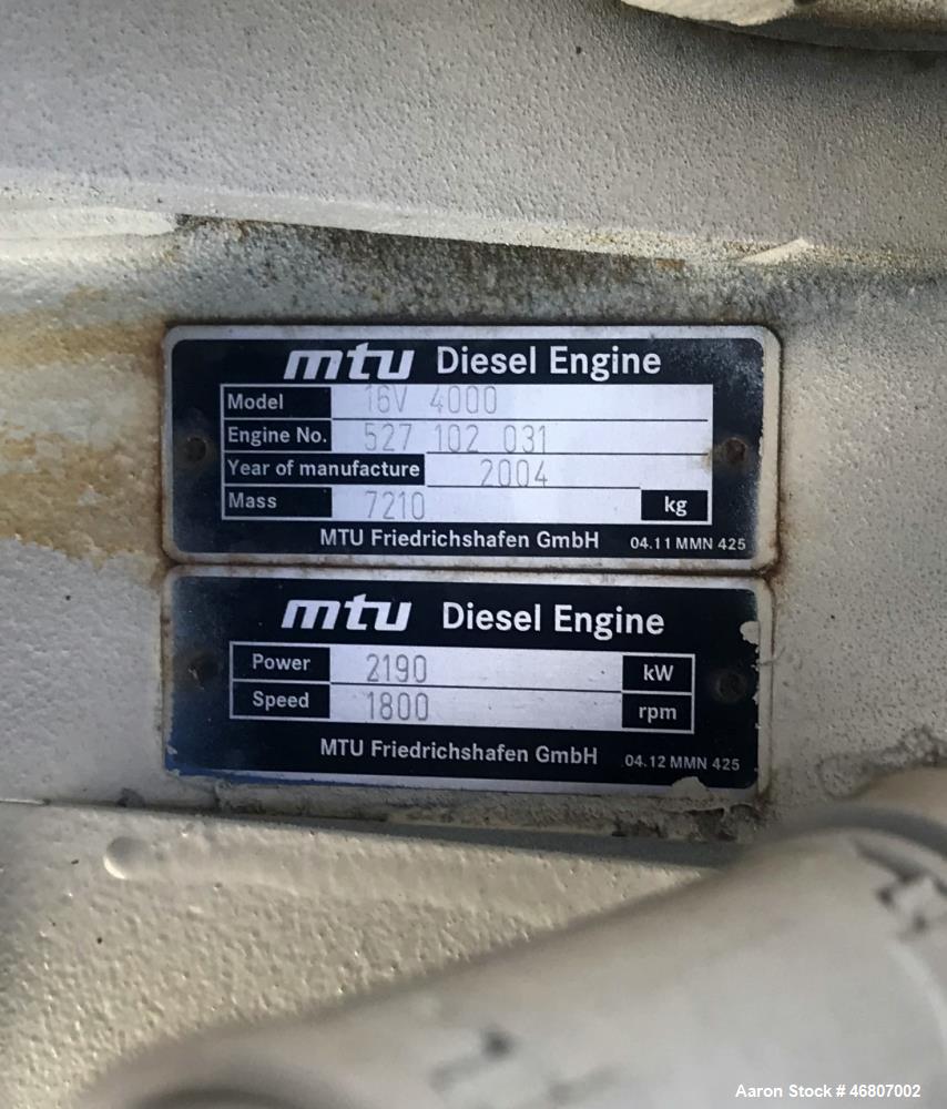 Used MTU 16V4000 Engine