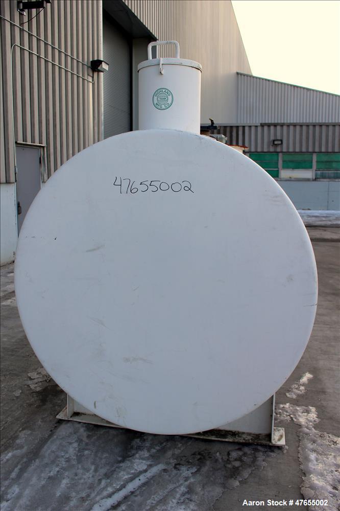 Used Highland Tank & Manufacturing Fuel  Tank, 2000 Gallon, Carbon Steel, Horizontal. Approximate 64" diameter x 144" straight side. Opening top: 24", (2) 6", 4", (2) 2". 3" Side bottom outlet. UL Li...