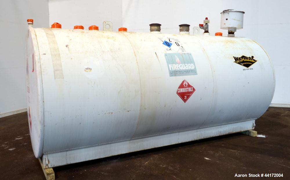 Used- We-Mac Mfg Lightweight Double Wall Fuel Storage Tank, 2000 Gallon, Carbon Steel.