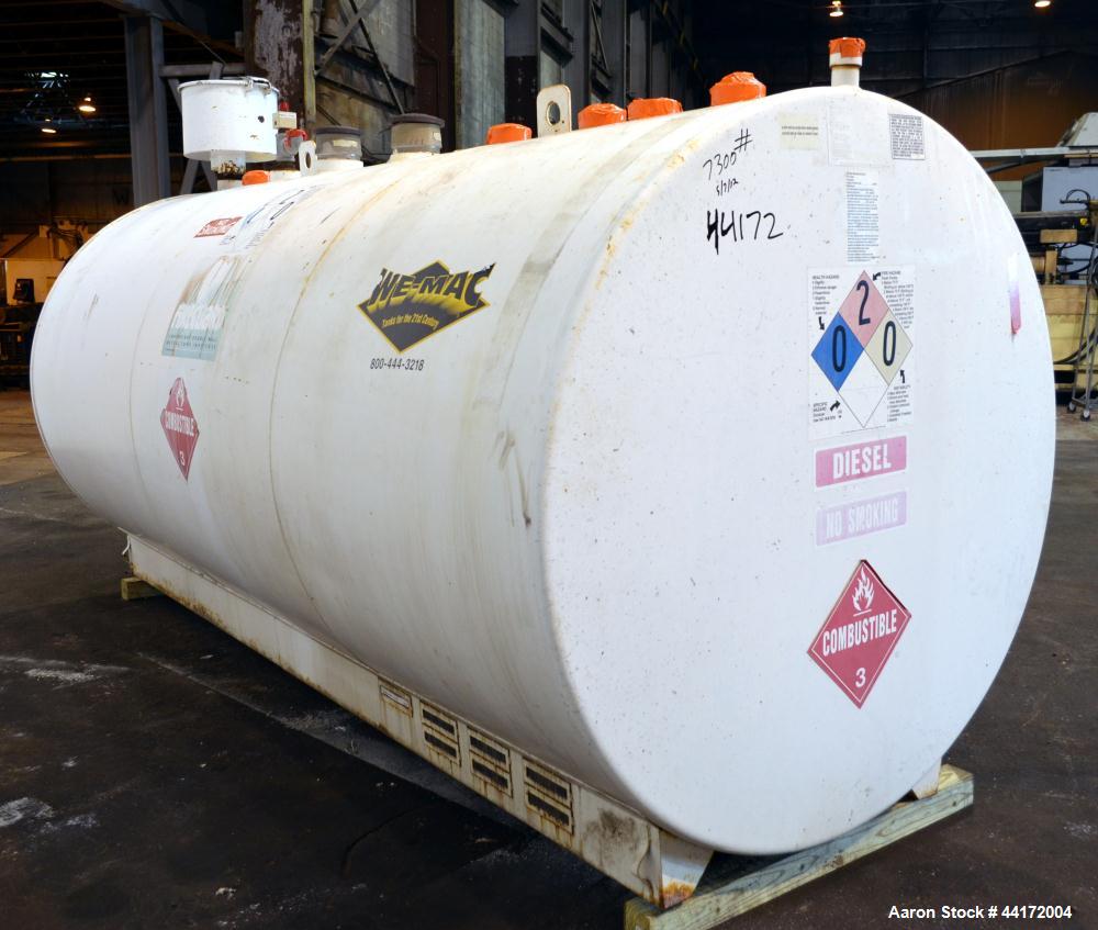 Used We-Mac Mfg Lightweight Double Wall Fuel Storage Tank, 2000 Gallon, Carbon Steel.