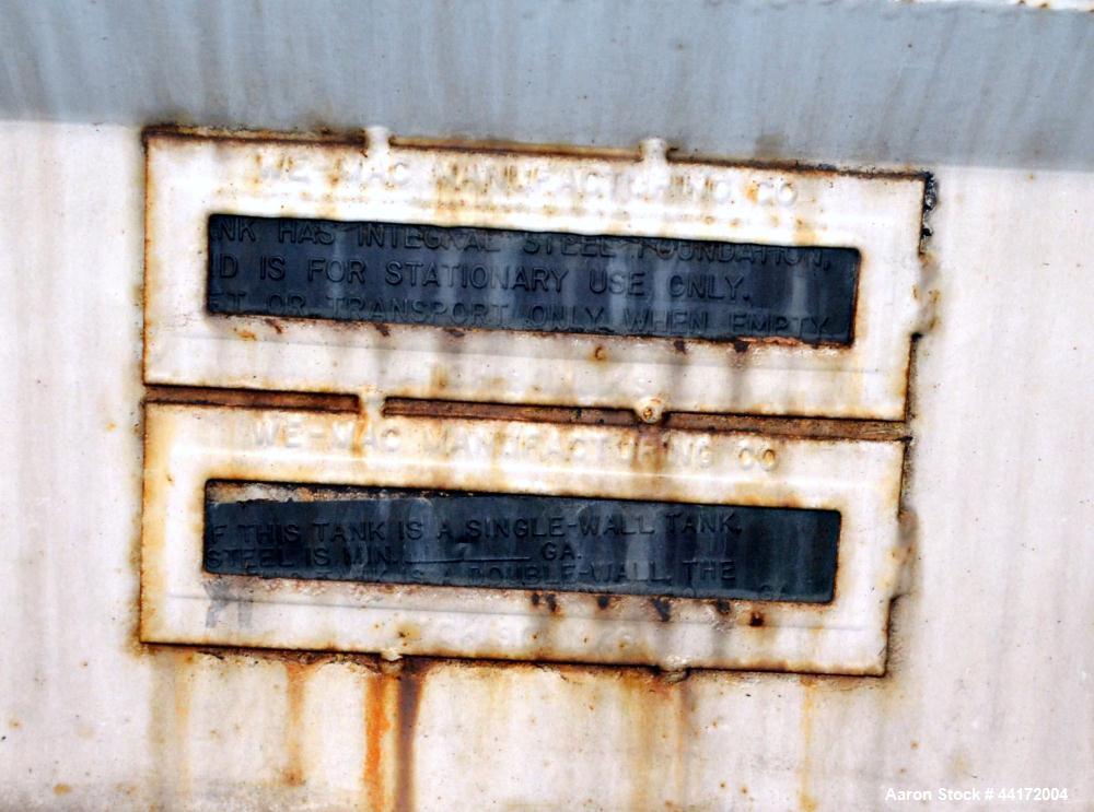 Used We-Mac Mfg Lightweight Double Wall Fuel Storage Tank, 2000 Gallon, Carbon Steel.