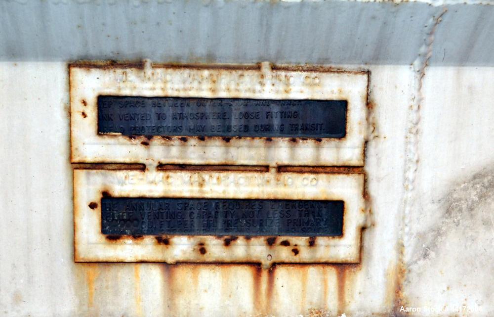 Used We-Mac Mfg Lightweight Double Wall Fuel Storage Tank, 2000 Gallon, Carbon Steel.