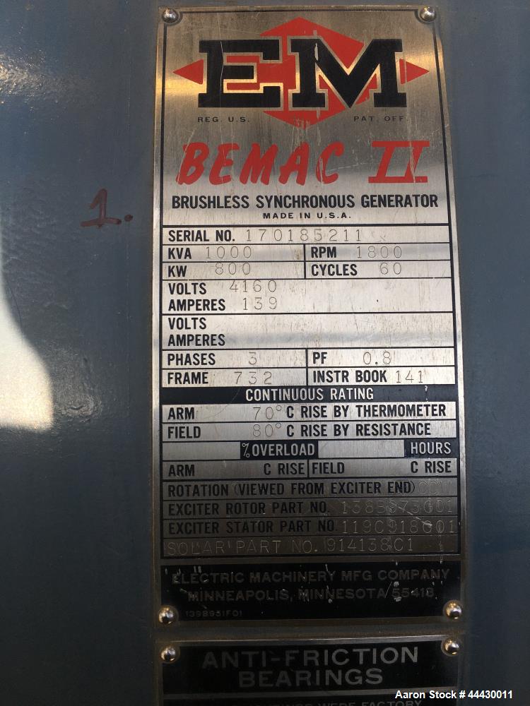 Used Solar Turbines (lot of 6 units).