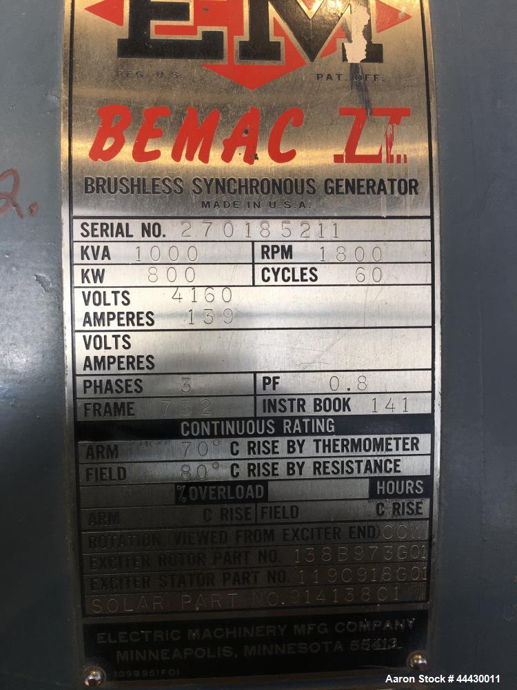 Used Solar Turbines (lot of 6 units).