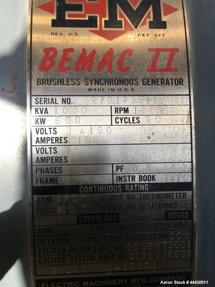 Used Solar Turbines (lot of 6 units).