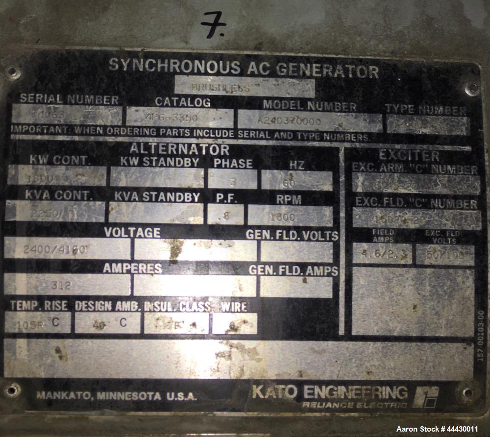 Used Solar Turbines (lot of 6 units).