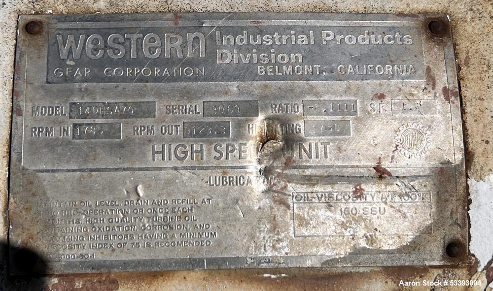 Used – Clark Centrifugal Compressor Model C/T 20341, Size 2M – 5089 CFM, 9 Impellers, w/ GE 1750 HP Motor