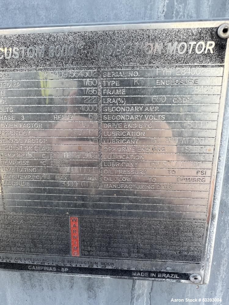 Used – Clark Centrifugal Compressor Model C/T 20341, Size 2M – 5089 CFM, 9 Impellers, w/ GE 1750 HP Motor