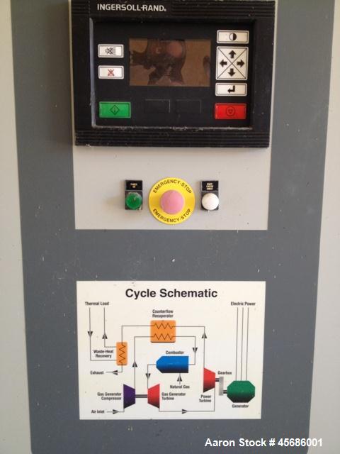 Used- Ingersoll-Rand PowerWorks 70 kW microturbine natural gas generator, model