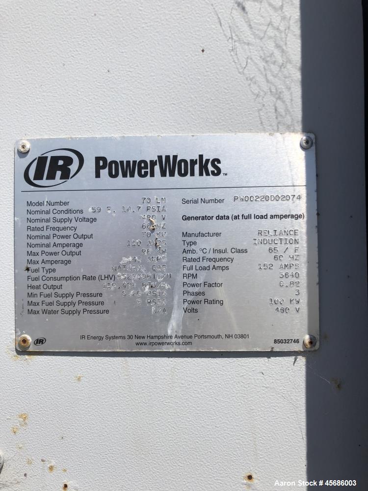 Used Ingersoll-Rand PowerWorks 70 kW Microturbine Natural Gas Generator