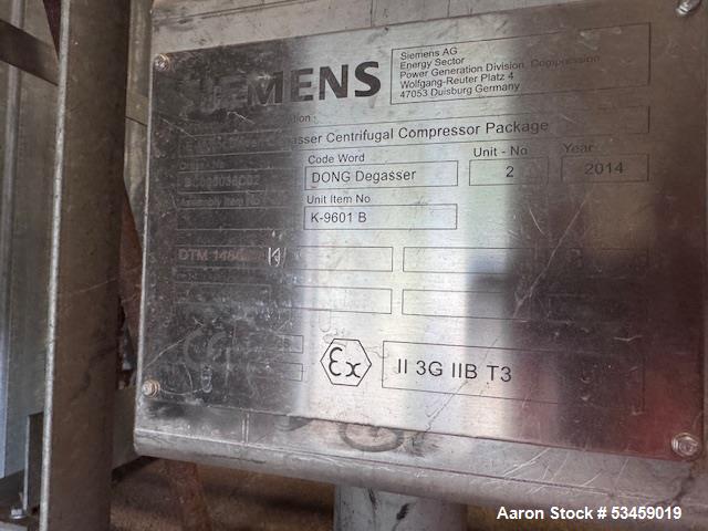 Used Siemens STC-SV (08-8)-B Two-Stage Centrifugal Gas Compressors – 1479 kW, 12,327 m³/h, 9 Bar Max