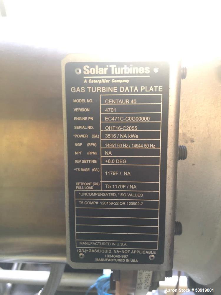 Used Solar Centaur 40 Gas Turbine Generator