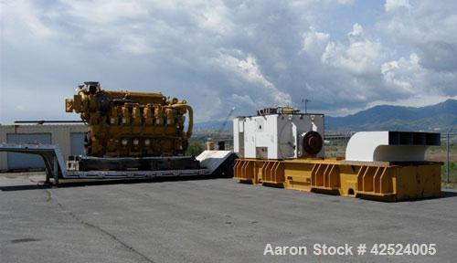 Unused-Caterpillar 3612 Industrial Generator Set, diesel run, 3200 kW, 4000 kva, 5445 hp, 50 hz, 10500V at 1000 rpm. Built in 2004, 0 hours since new. ABB generator end. Dimensions: engine 15.8' long...
