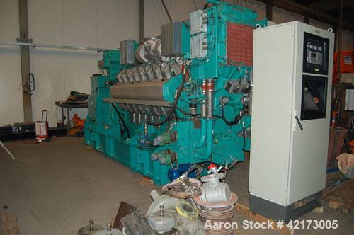 Used Cummins Generator, Model 1360 QSV81G.RH 19.993, generator 1462 kva, 1500/50/240/400, aircompr for start. Manufactured 2000.