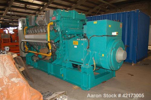 Used Cummins Generator, Model 1360 QSV81G.RH 19.993, generator 1462 kva, 1500/50/240/400, aircompr for start. Manufactured 2000.