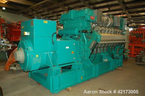 Used Cummins Generator, Model 1360 QSV81G.RH 19.993, generator 1462 kva, 1500/50/240/400, aircompr for start. Manufactured 2000.
