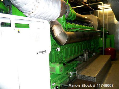 Used 3 MW Jenbacher Gas Generator, type J6-20, 10,500V, 50 hz, with service book, gas/smoke cleaner and electric control panel. Year 2006. 15,000 hours.