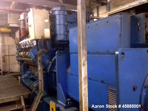 Used Wartsila Gas Power Plant 220SG. Power 2850. Alternator Leroy Somer LSVI. Built 1998.