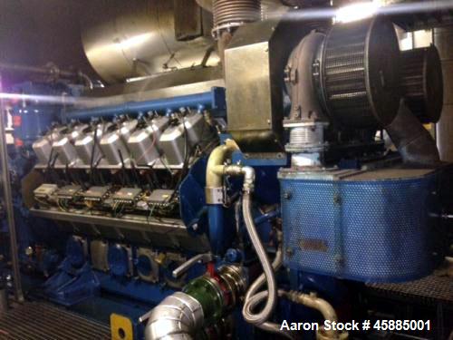 Used Wartsila Gas Power Plant 220SG. Power 2850. Alternator Leroy Somer LSVI. Built 1998.