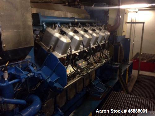 Used Wartsila Gas Power Plant 220SG. Power 2850. Alternator Leroy Somer LSVI. Built 1998.