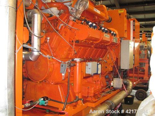 Used Waukesha Gas Generator, Model L 36 GLD.500 kW, Stamford generator 670 kva, RH 45,000 after revision 10,000 hours, 1500 rpm/50 hz/240/400V, complete with panel and exhaust pipe. Manufactured 2002.