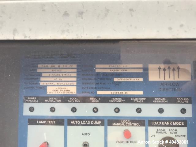 Used Resistive Load Bank Generator, 2 mW. 480 Volt. Auto feature with switch gear.