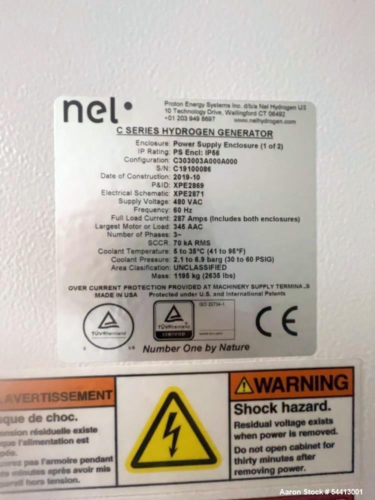 Used Nel Hydrogen Generator Model C30 – High-Purity 30 Nm³/h Hydrogen Production System (30 barg Output)