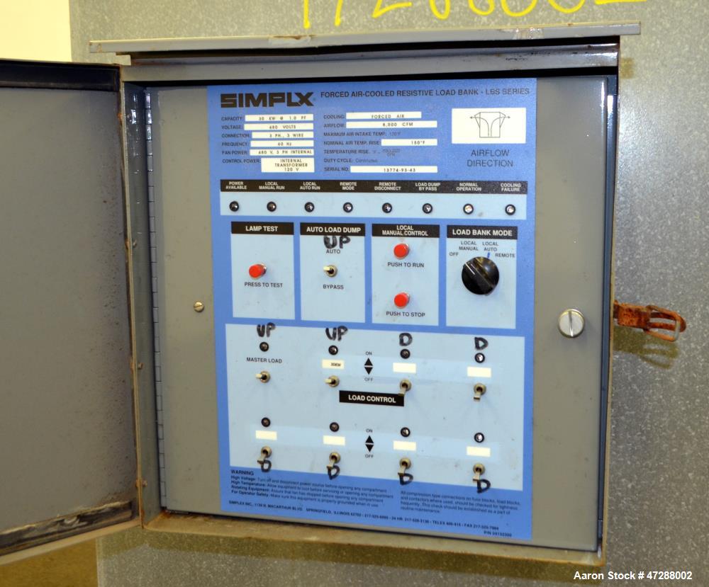 Used Simplex LBS Series Forced Air-Cooled Resistive Load Bank.