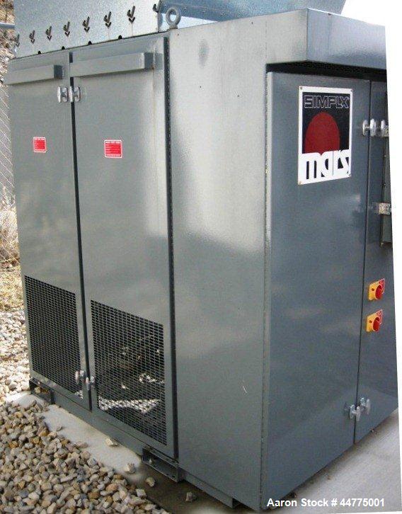Used Simplex Mars 800 kW Forced Air-Cooled Resistive Load Bank, LBS Series, Model Mars 800.  Capacity 800 kw at 1.0 PF, voltage 480 VAC, connection 3 phase, 3 wire, frequency 60 hz, fan power 480 VAC...