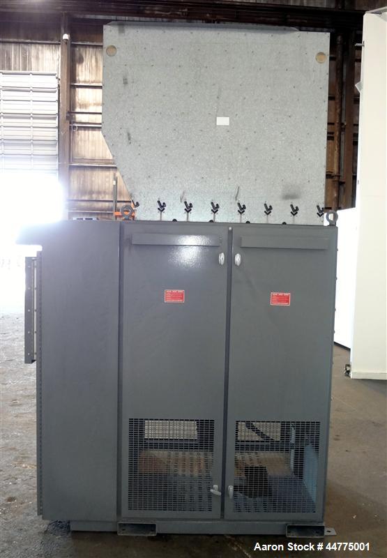 Used Simplex Mars 800 kW Forced Air-Cooled Resistive Load Bank, LBS Series, Model Mars 800.  Capacity 800 kw at 1.0 PF, voltage 480 VAC, connection 3 phase, 3 wire, frequency 60 hz, fan power 480 VAC...