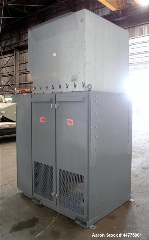 Used Simplex Mars 800 kW Forced Air-Cooled Resistive Load Bank, LBS Series, Model Mars 800.  Capacity 800 kw at 1.0 PF, voltage 480 VAC, connection 3 phase, 3 wire, frequency 60 hz, fan power 480 VAC...