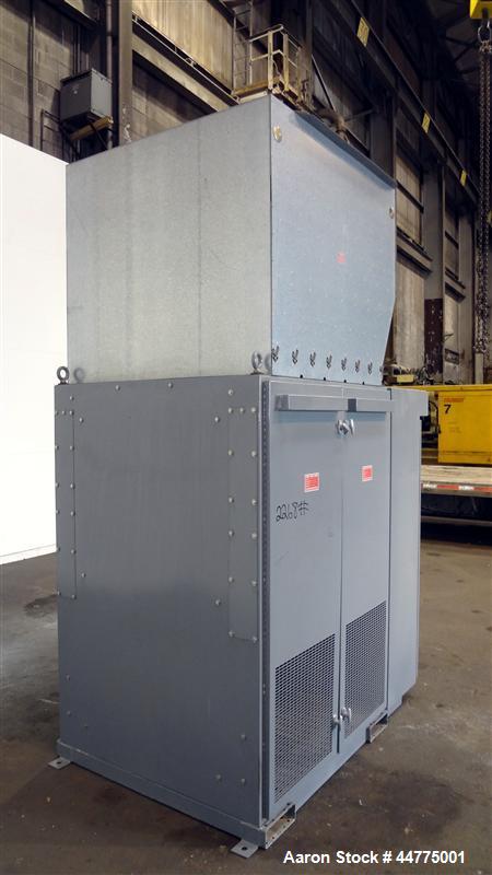 Used Simplex Mars 800 kW Forced Air-Cooled Resistive Load Bank, LBS Series, Model Mars 800.  Capacity 800 kw at 1.0 PF, voltage 480 VAC, connection 3 phase, 3 wire, frequency 60 hz, fan power 480 VAC...