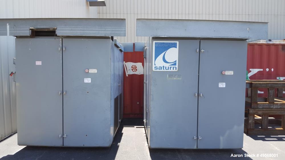 Used 1
Simplex Loadbank – resistance heating 755 kw – forced air .Serial number 26701-97-43/2 – size 8 ft x 8 ft x 8ft. 1
Simplex Loadbank – inductance heating 755 kw Serial number 26701-97-43/3 – si...