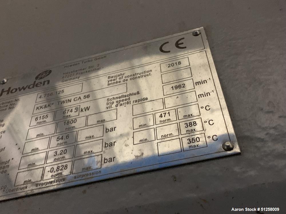 Used Howden 7 MW Twin Condensing Steam Turbine Generator – Siemens SST-110, 8750 kVA