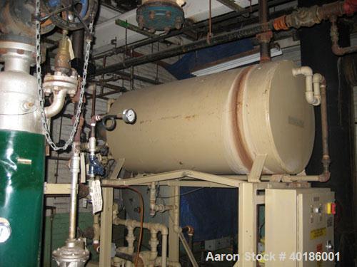Unused-Used: Clayton Steam Generator, model EG-204-2. Horsepower 200 bhp, design pressure 200 psi, operating pressure 125 psi, safety valve set 200 psi, voltage 460/60/3, converted from propane to na...