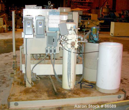 USED: Clayton steam generator, model EG-33-IRI, natural gas fired. Boiler output 33 bhp, net heat output 1,104,675 but/hr (323 kw), heat input 1,416,250 btu/hr equivalent output from and at 212 degre...