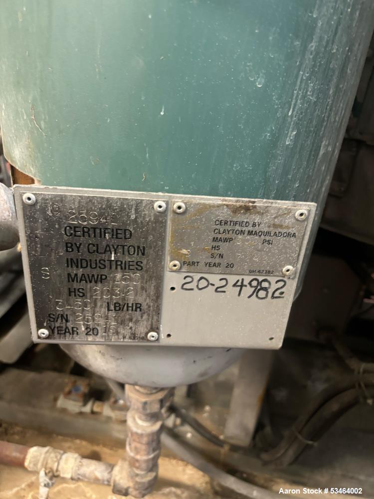 Used Clayton Industries Steam Generator, Model S