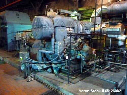 Used Elliot 11MW Back Pressure Steam Turbine Generator Set. ABB AMS 800LC generator 3/60/4160V. Year 2002.