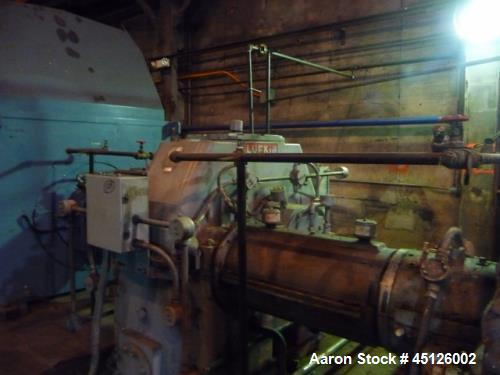 Used Elliot 11MW Back Pressure Steam Turbine Generator Set. ABB AMS 800LC generator 3/60/4160V. Year 2002.
