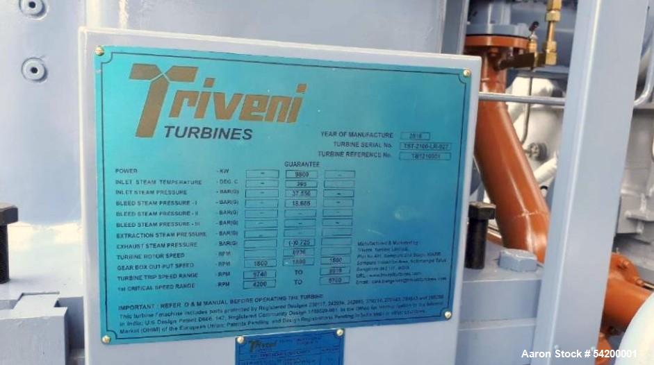 Unused Triveni Steam Turbine Generator – Model TST-2100LR, 9.8 MW, 1800 RPM