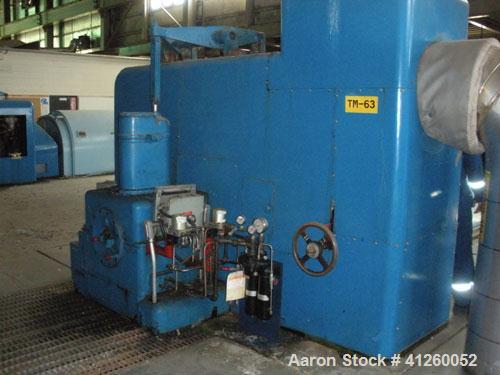 Used Westinghouse Steam Turbine Generator Set. Generator Westinghouse AC, approximately  6,000 kW /  7500 KVA, 6900 volts, 628 amps, 80 &PF, 3 phase, 60 Hz. 3600 rpm, 336 exc amps, 125 exc volts, 60S...