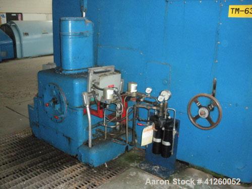 Used Westinghouse Steam Turbine Generator Set. Generator Westinghouse AC, approximately  6,000 kW /  7500 KVA, 6900 volts, 628 amps, 80 &PF, 3 phase, 60 Hz. 3600 rpm, 336 exc amps, 125 exc volts, 60S...