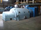 Used Westinghouse Steam Turbine Generator Set. Generator Westinghouse AC, approximately  6,000 kW /  7500 KVA, 6900 volts, 628 amps, 80 &PF, 3 phase, 60 Hz. 3600 rpm, 336 exc amps, 125 exc volts, 60S...