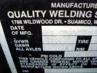 Used- Quality Welding Service 21,000 lb triple axle generator trailer with no fuel tank. New in 1999.
