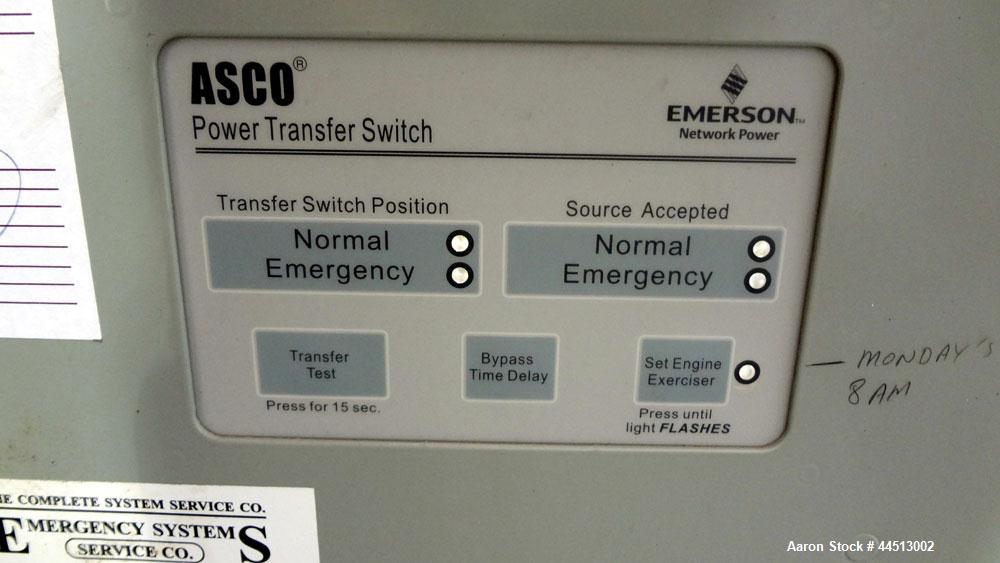 Used Asco Series 300 150 Amp Automatic Transfer Switch. Catalog#D00300030150N10C, 3/60/480 volt. Nema 1 enclosure, UL approved..