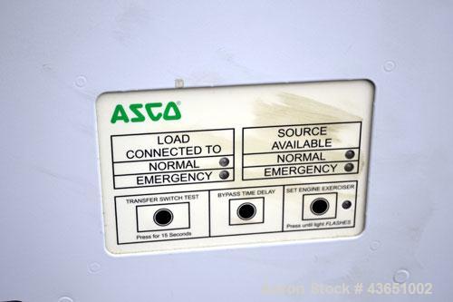 Used Asco 300 Series Automatic Transfer Switch, 400 Amps, Catalogue# E00300030400C10C. 3/60/208 volt. UL Listed type 1 enclosure. Includes a Transtector Apex series Superior Surge Suppression.