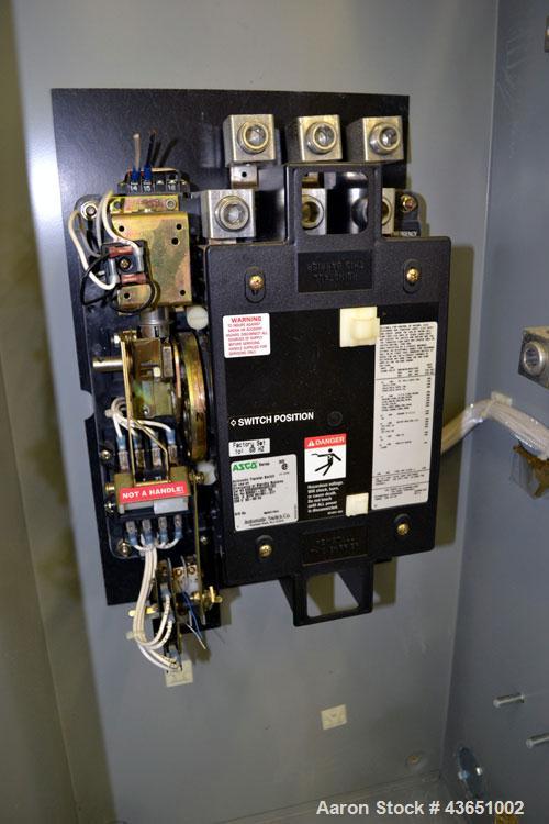 Used Asco 300 Series Automatic Transfer Switch, 400 Amps, Catalogue# E00300030400C10C. 3/60/208 volt. UL Listed type 1 enclosure. Includes a Transtector Apex series Superior Surge Suppression.