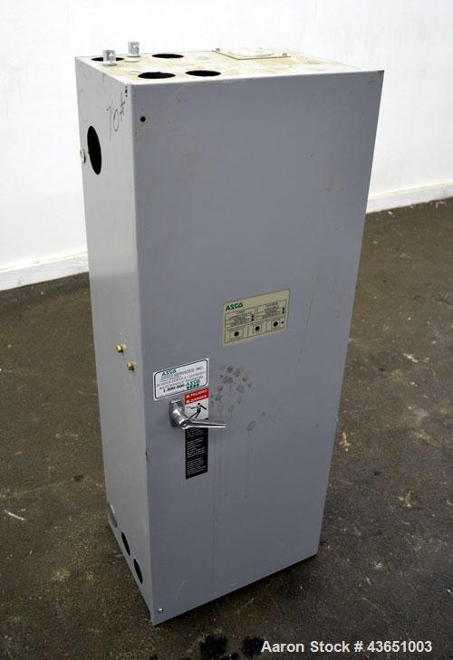 Used Asco 300 Series Automatic Transfer Switch, 400 Amps, Catalogue# E00300030400C10C. 3/60/208 volt. UL Listed type 1 enclosure. Includes a Transtector Apex series Superior Surge Suppression.
