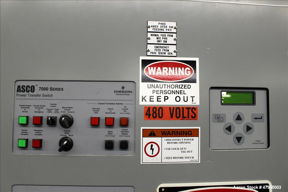 Used Asco 2000 Amp 7000 series automatic transfer switch, closed transition